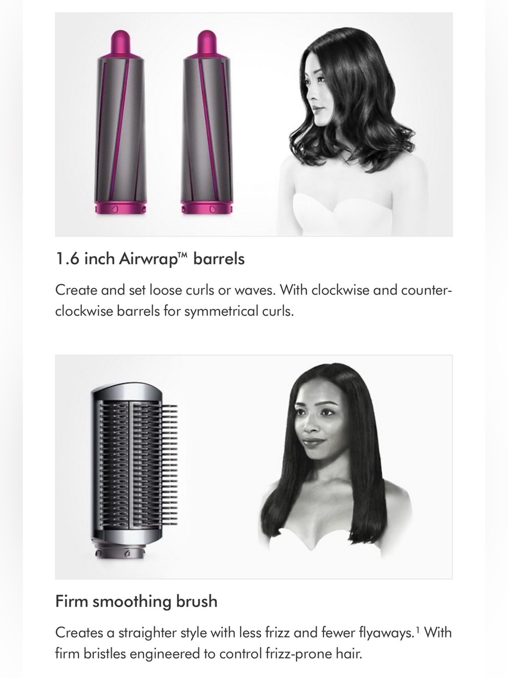 COMPLETE Dyson Multi-Tool Hair Styler Set in Silver and Magenta with Tan Case - Picture 8 of 16